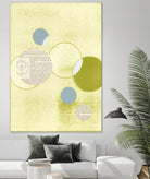 Light Lime Word Bubble by Mary Margaret Briggs on GIANT ART - green abstract
