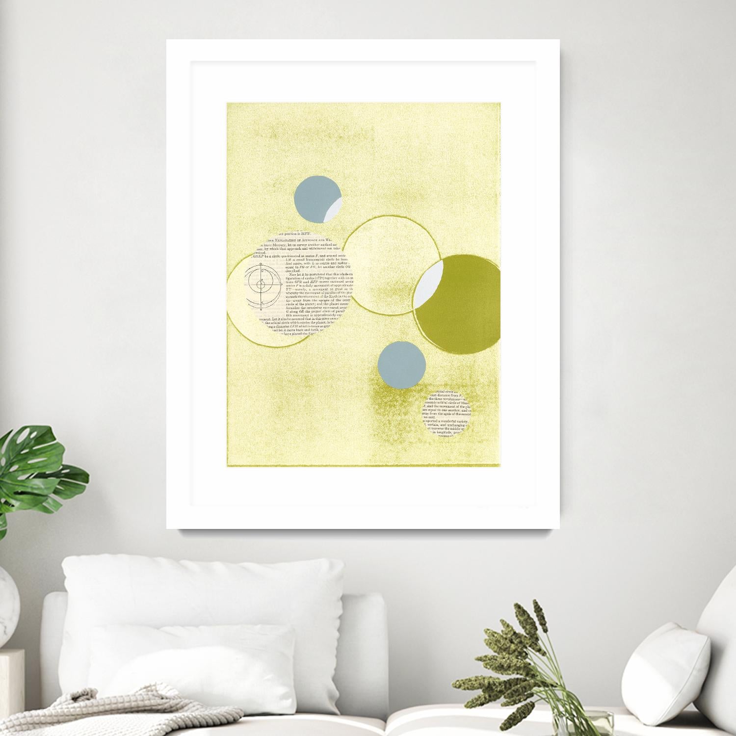 Light Lime Word Bubble by Mary Margaret Briggs on GIANT ART - green abstract