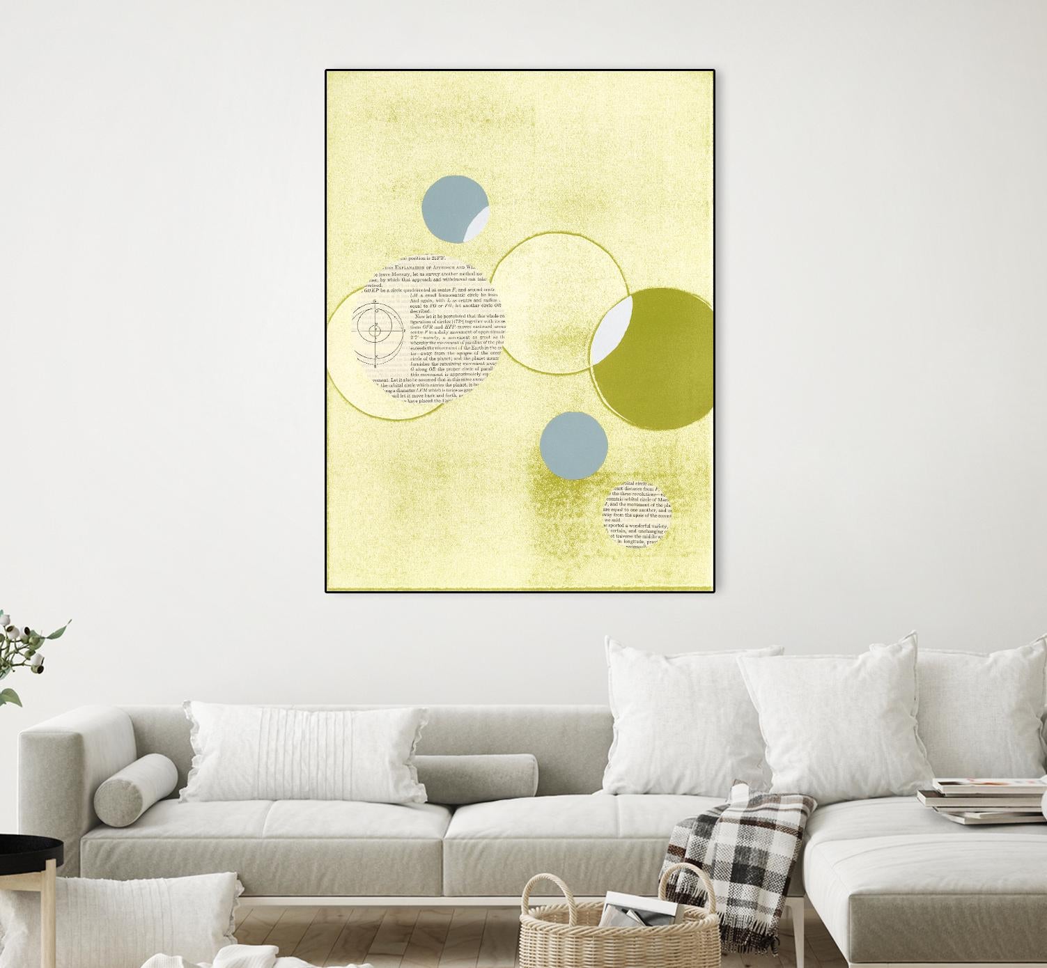 Light Lime Word Bubble by Mary Margaret Briggs on GIANT ART - green abstract