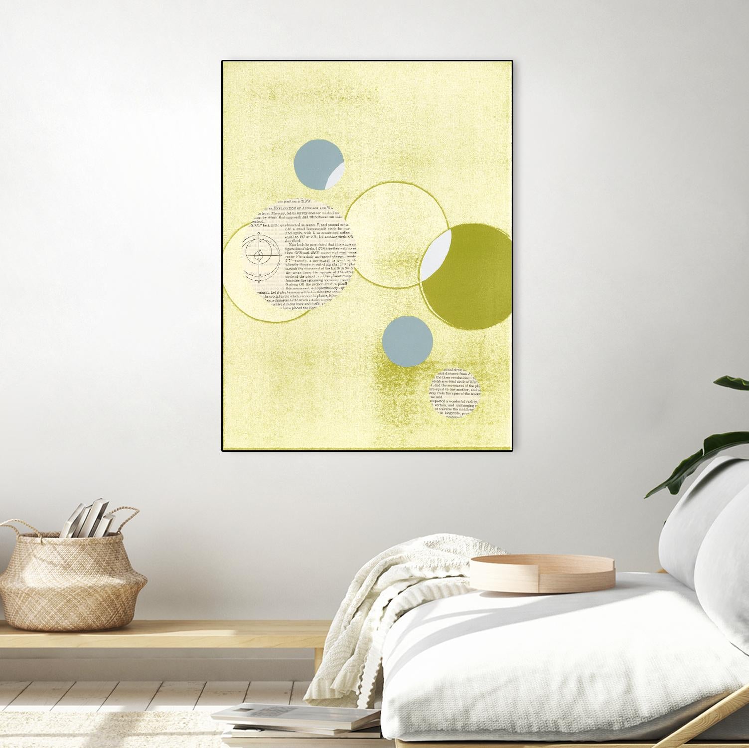 Light Lime Word Bubble by Mary Margaret Briggs on GIANT ART - green abstract