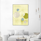 Light Lime Word Bubble by Mary Margaret Briggs on GIANT ART - green abstract