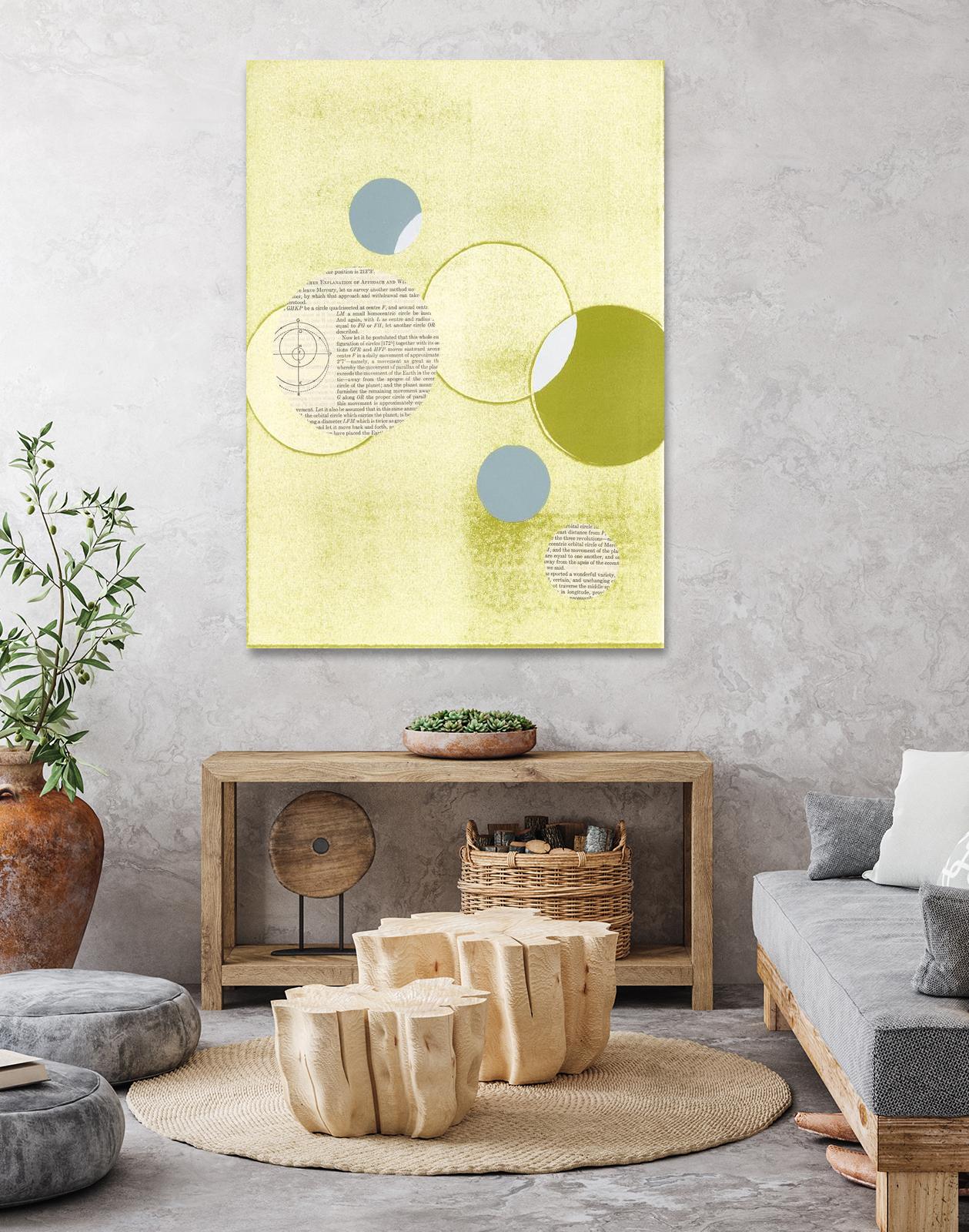 Light Lime Word Bubble by Mary Margaret Briggs on GIANT ART - green abstract