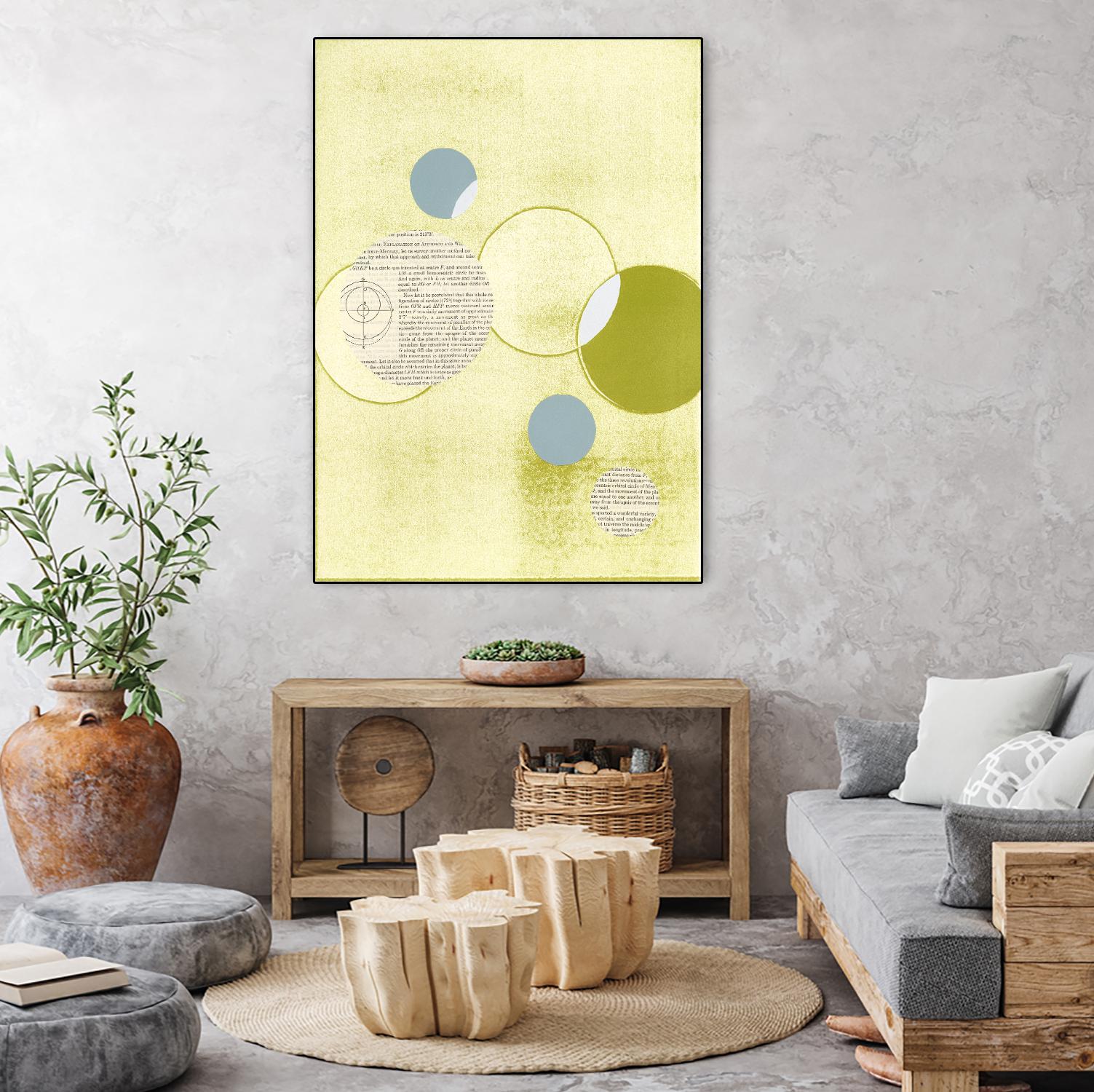 Light Lime Word Bubble by Mary Margaret Briggs on GIANT ART - green abstract