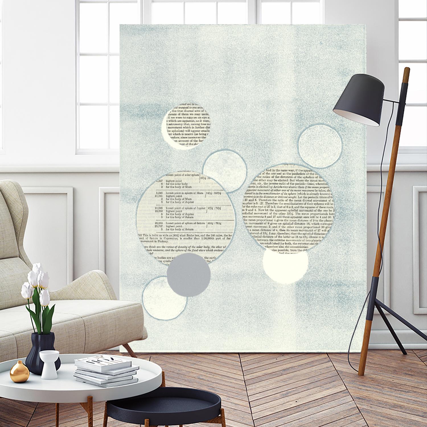Light Blue Word Bubble by Mary Margaret Briggs on GIANT ART - grey abstract