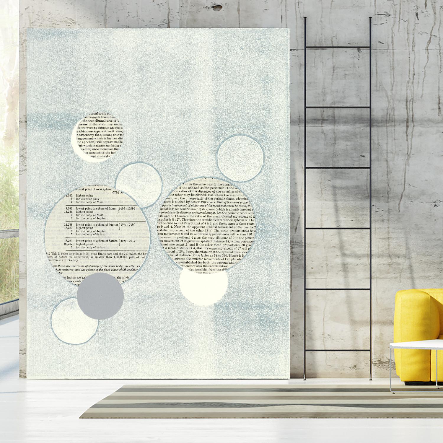 Light Blue Word Bubble by Mary Margaret Briggs on GIANT ART - grey abstract