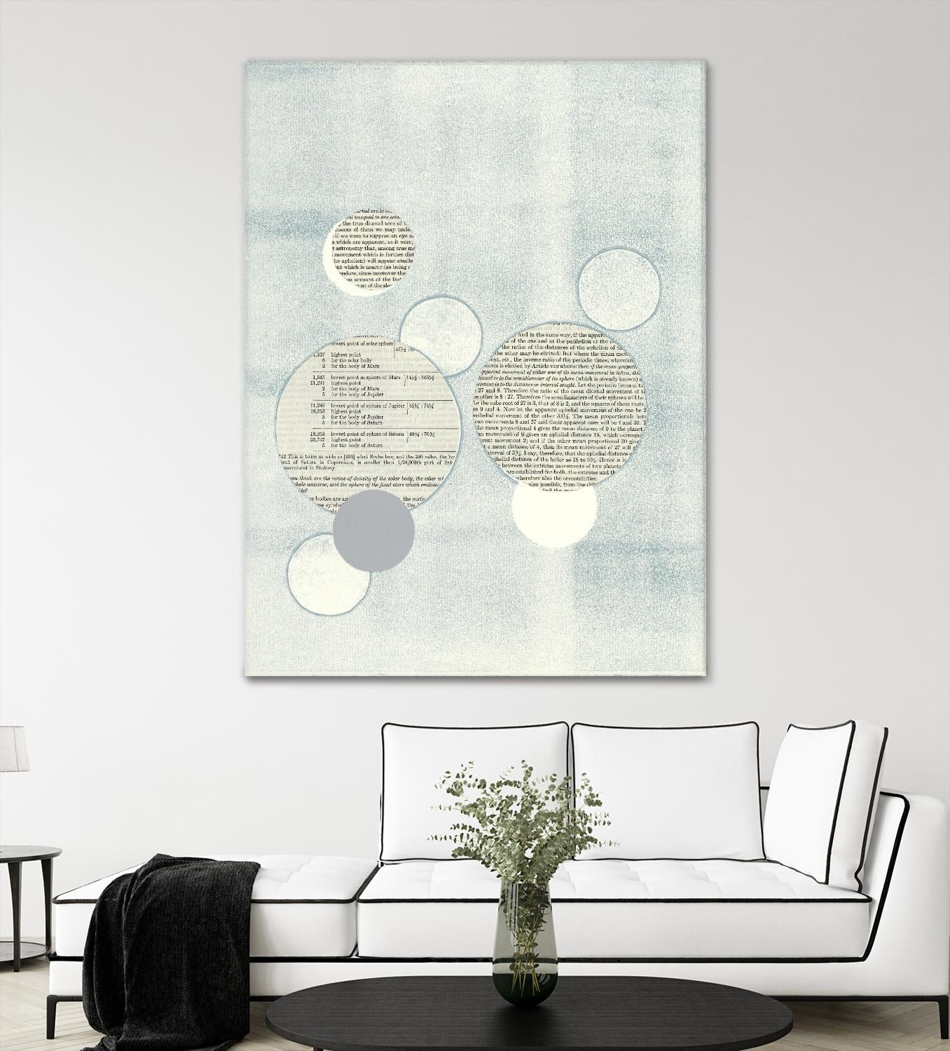 Light Blue Word Bubble by Mary Margaret Briggs on GIANT ART - grey abstract