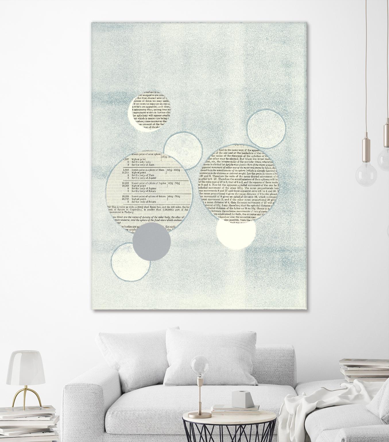 Light Blue Word Bubble by Mary Margaret Briggs on GIANT ART - grey abstract