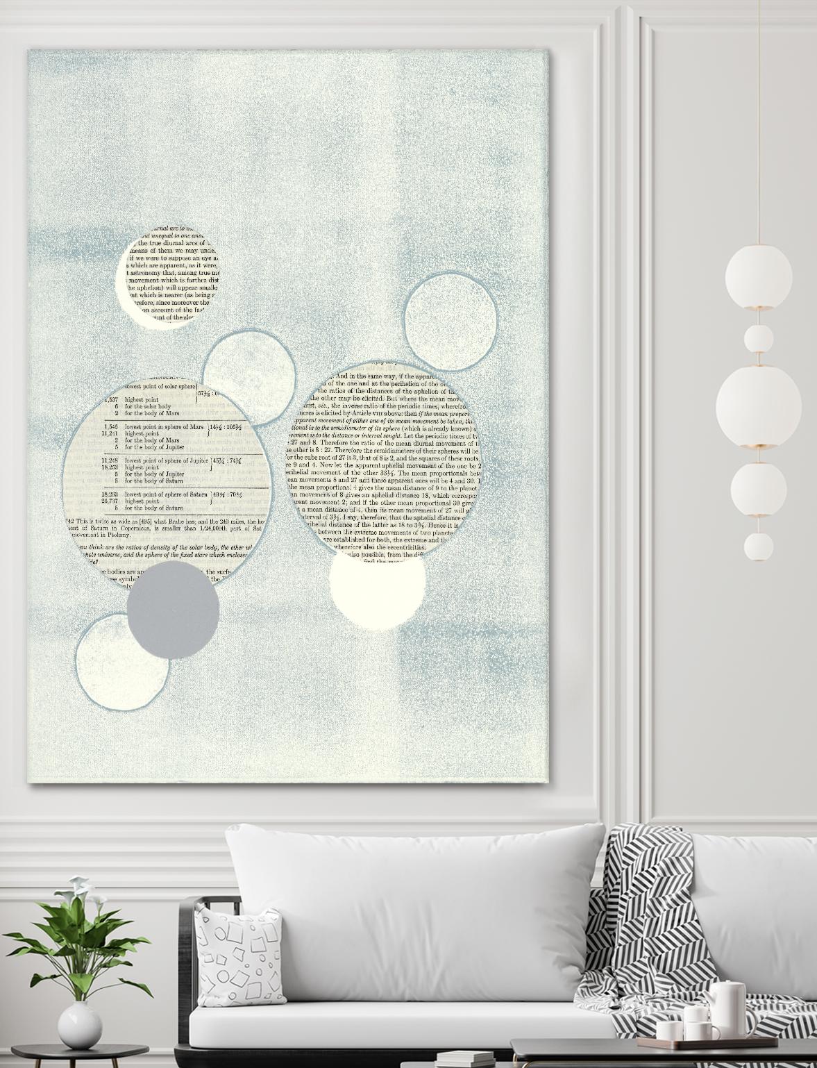 Light Blue Word Bubble by Mary Margaret Briggs on GIANT ART - grey abstract