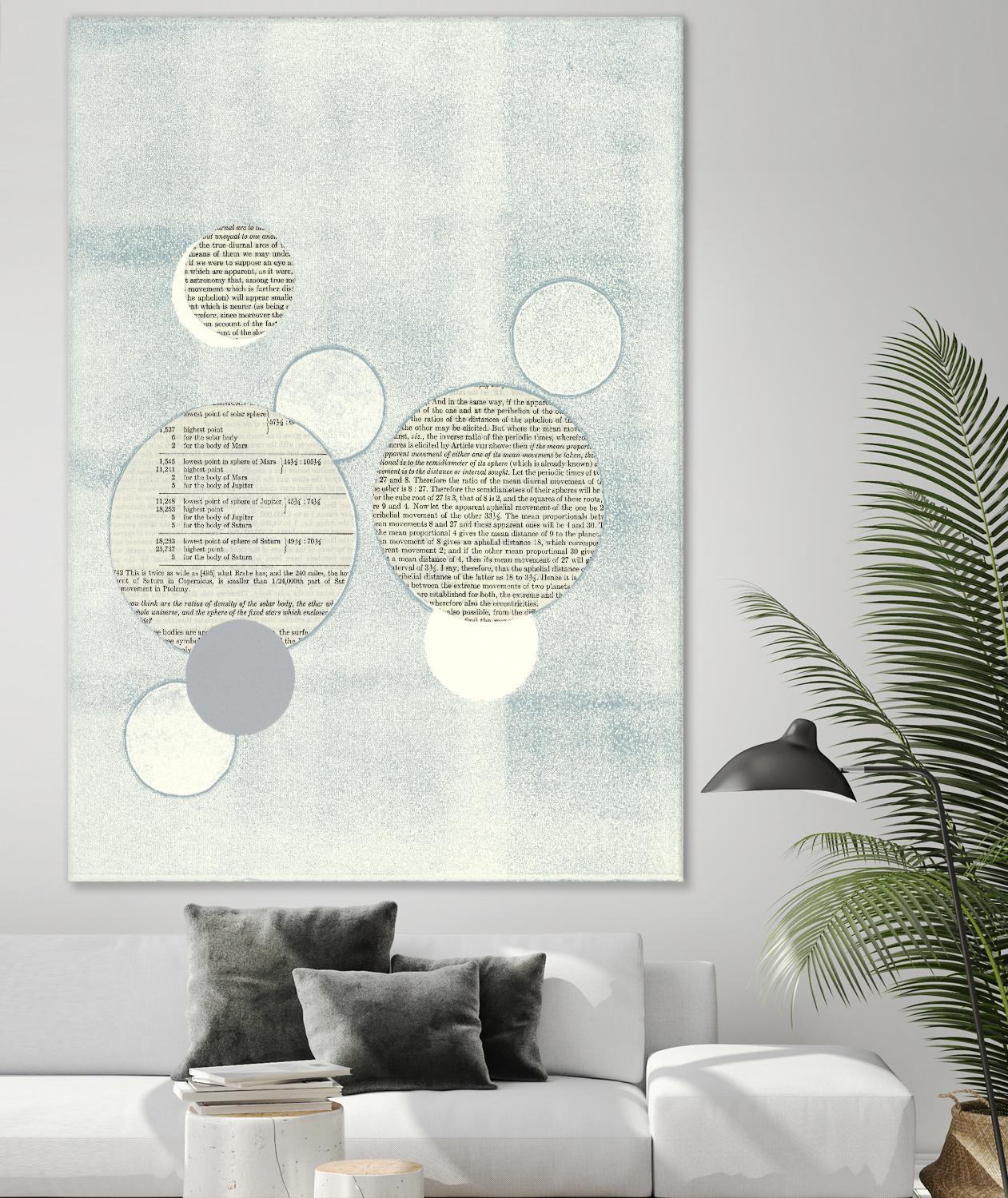 Light Blue Word Bubble by Mary Margaret Briggs on GIANT ART - grey abstract