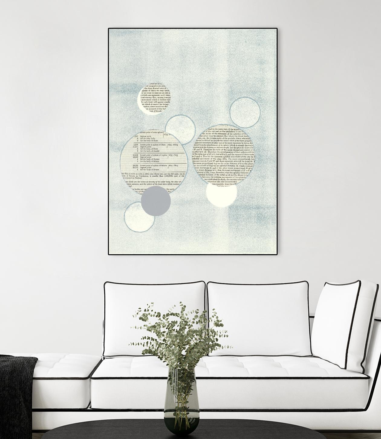 Light Blue Word Bubble by Mary Margaret Briggs on GIANT ART - grey abstract