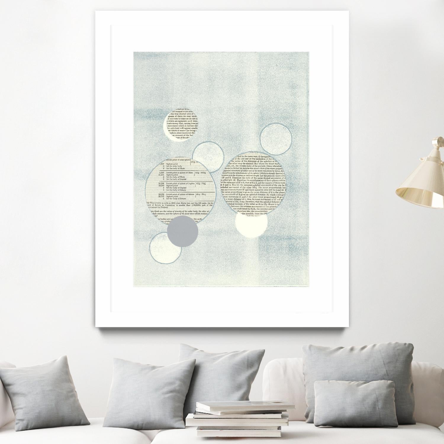 Light Blue Word Bubble by Mary Margaret Briggs on GIANT ART - grey abstract