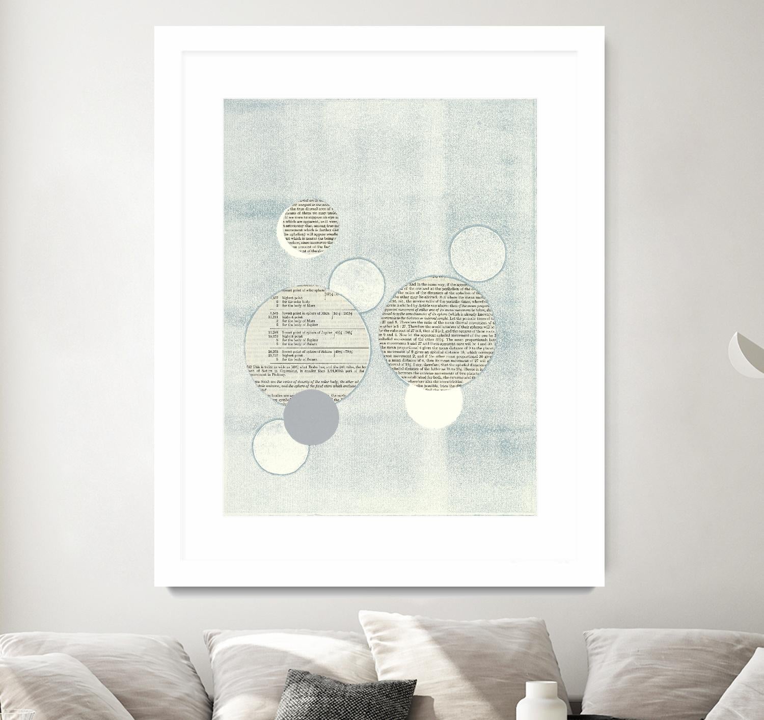 Light Blue Word Bubble by Mary Margaret Briggs on GIANT ART - grey abstract