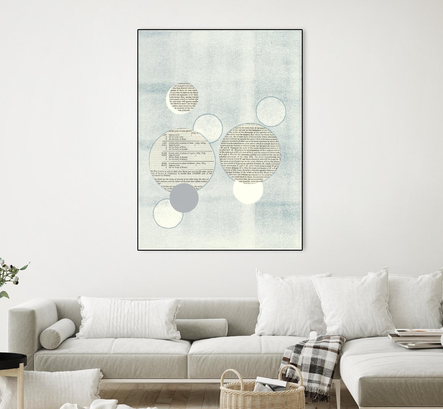 Light Blue Word Bubble by Mary Margaret Briggs on GIANT ART - grey abstract