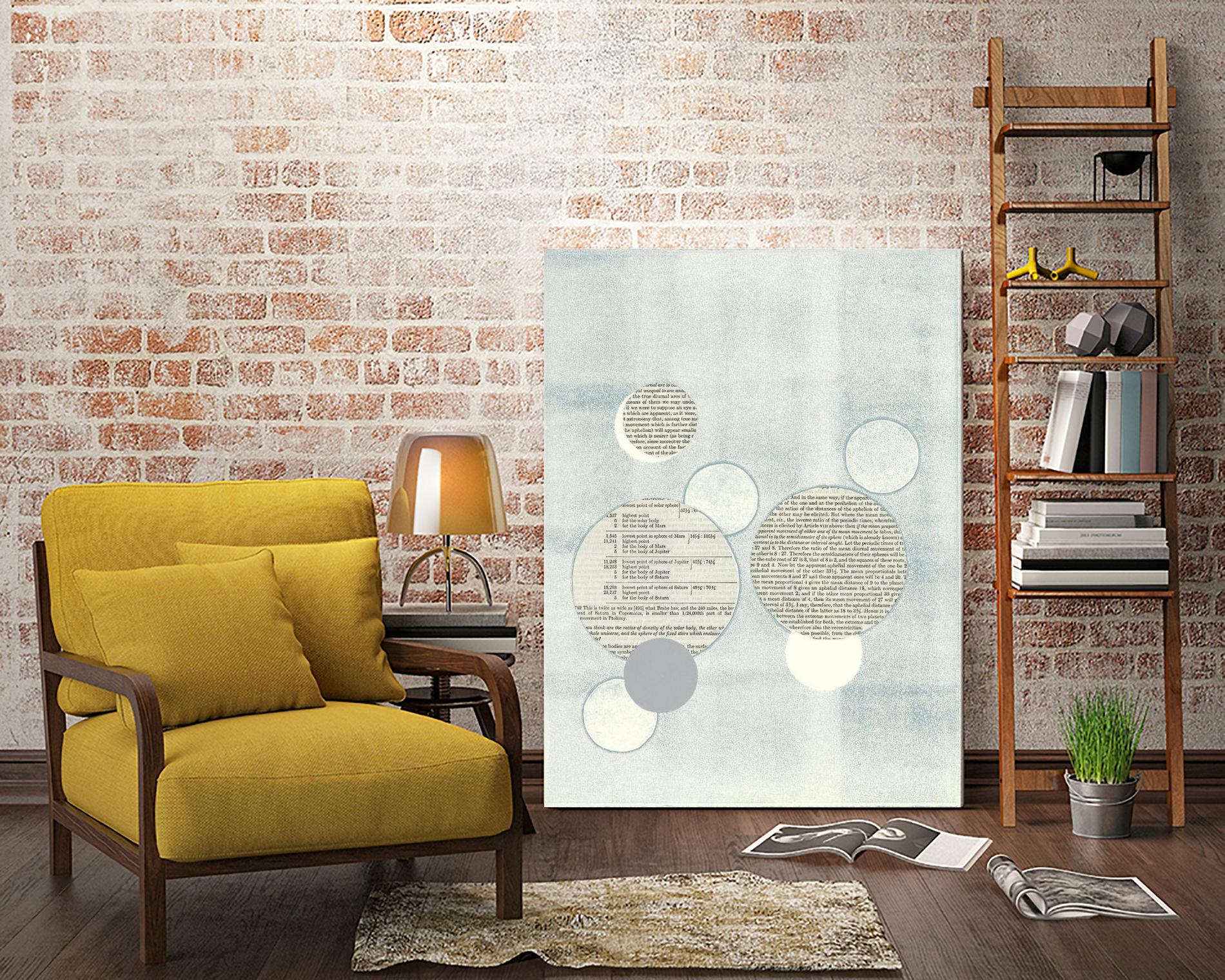 Light Blue Word Bubble by Mary Margaret Briggs on GIANT ART - grey abstract