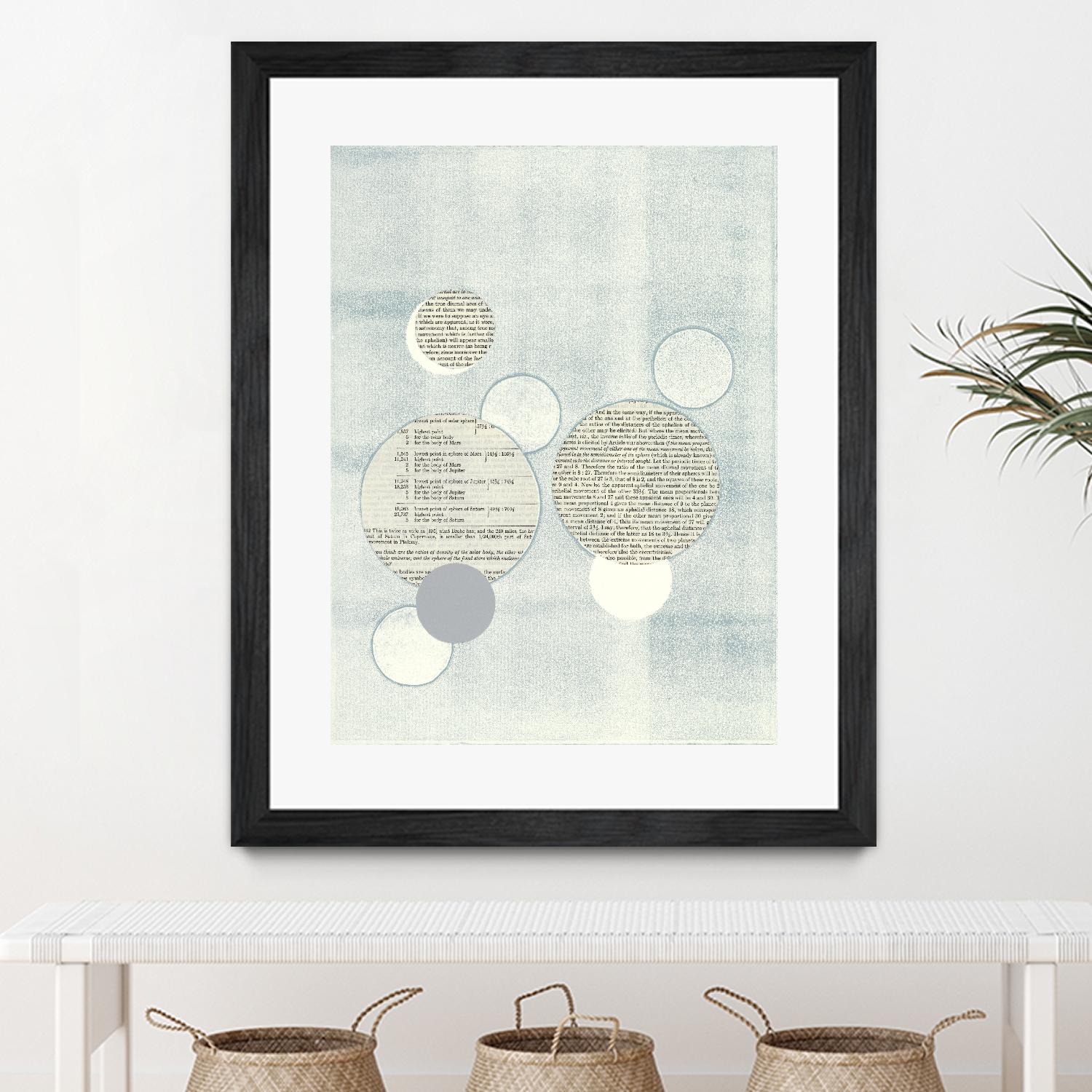 Light Blue Word Bubble by Mary Margaret Briggs on GIANT ART - grey abstract
