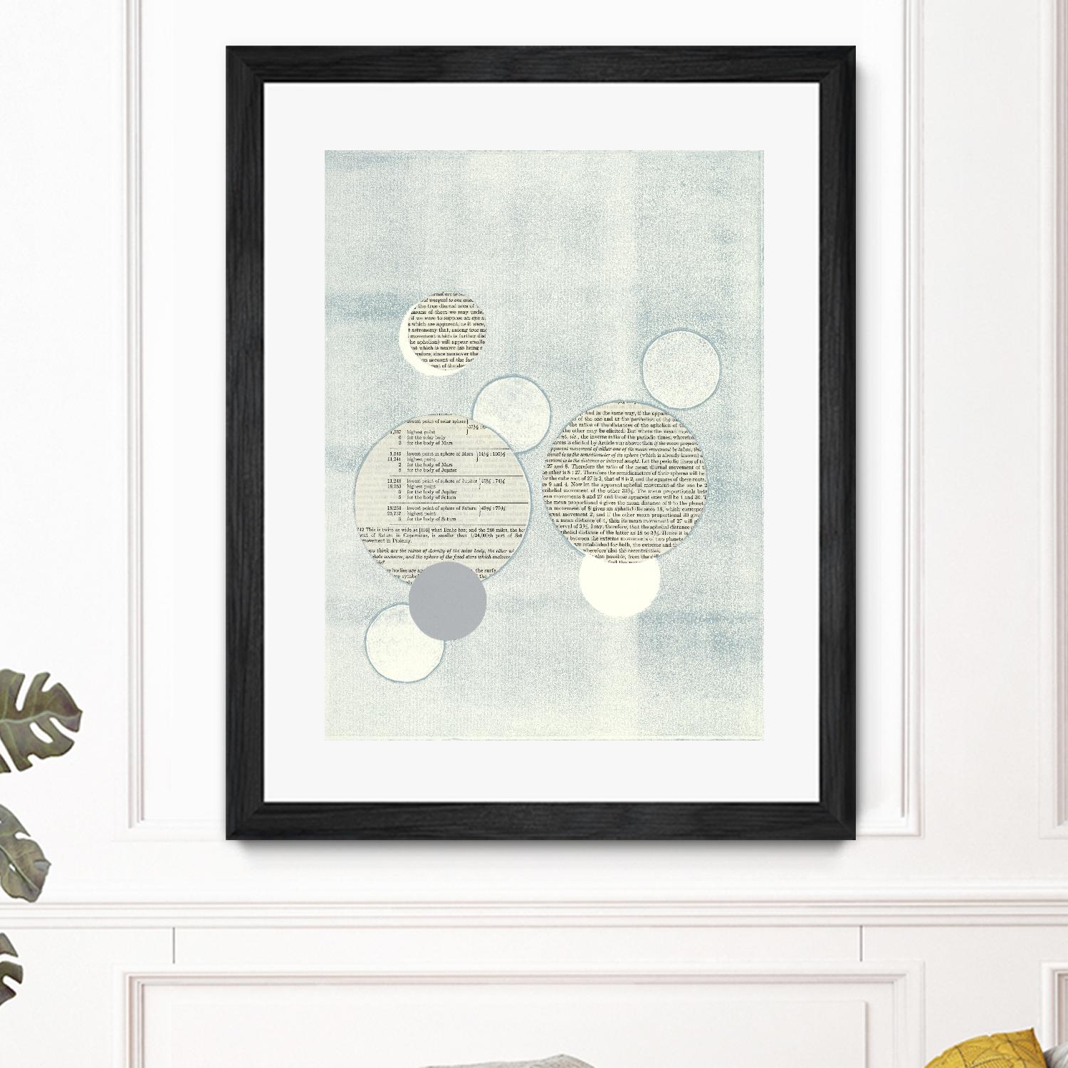 Light Blue Word Bubble by Mary Margaret Briggs on GIANT ART - grey abstract