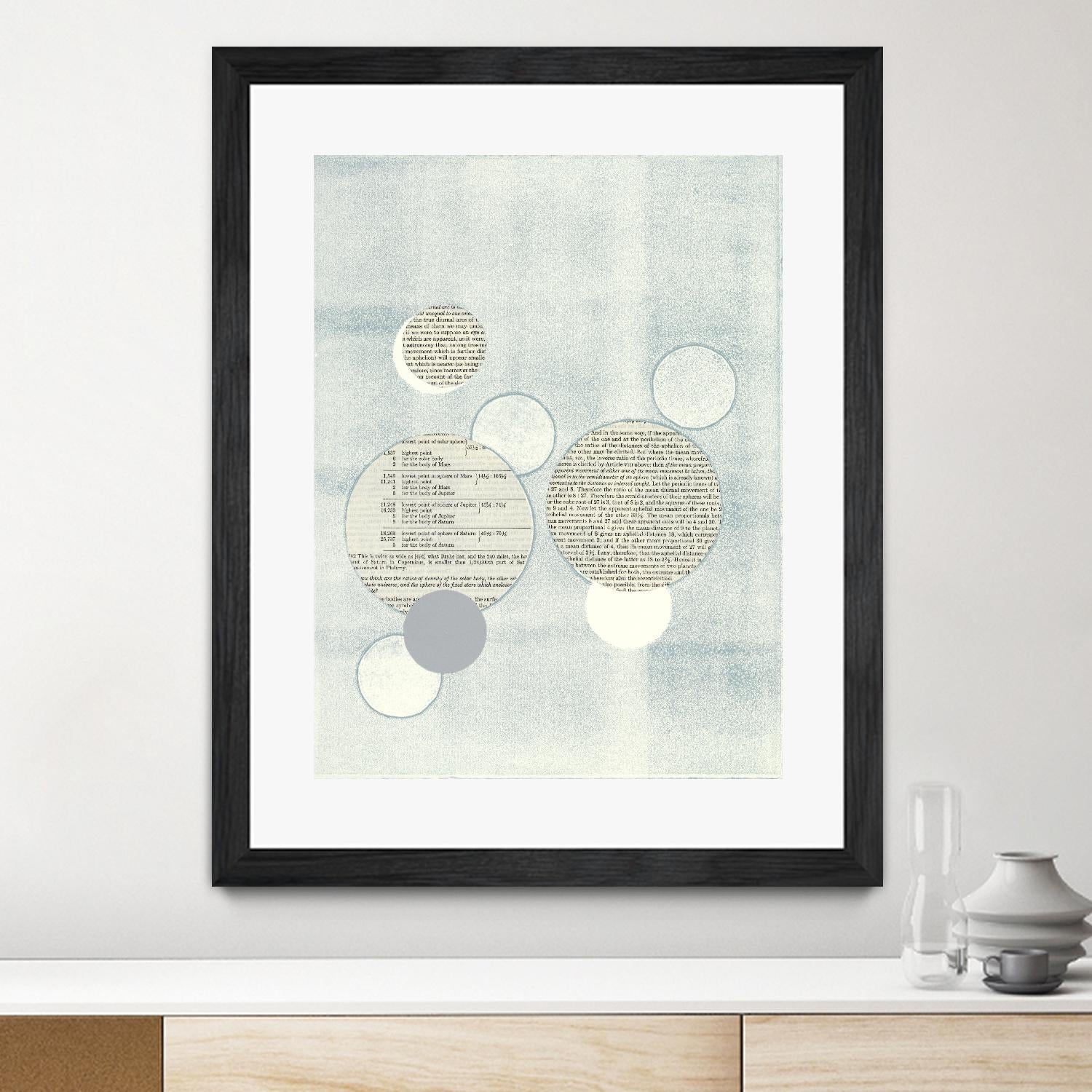 Light Blue Word Bubble by Mary Margaret Briggs on GIANT ART - grey abstract