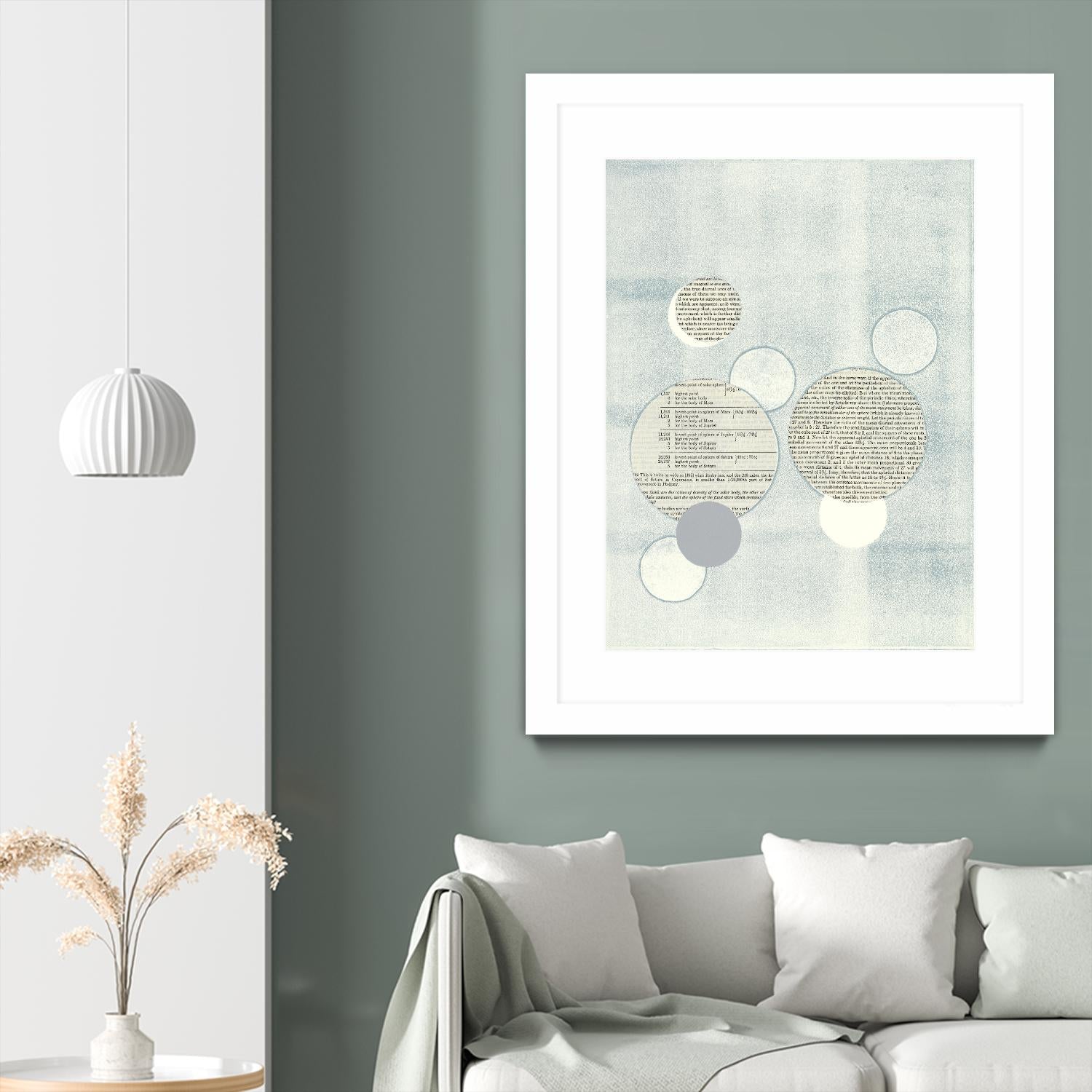 Light Blue Word Bubble by Mary Margaret Briggs on GIANT ART - grey abstract