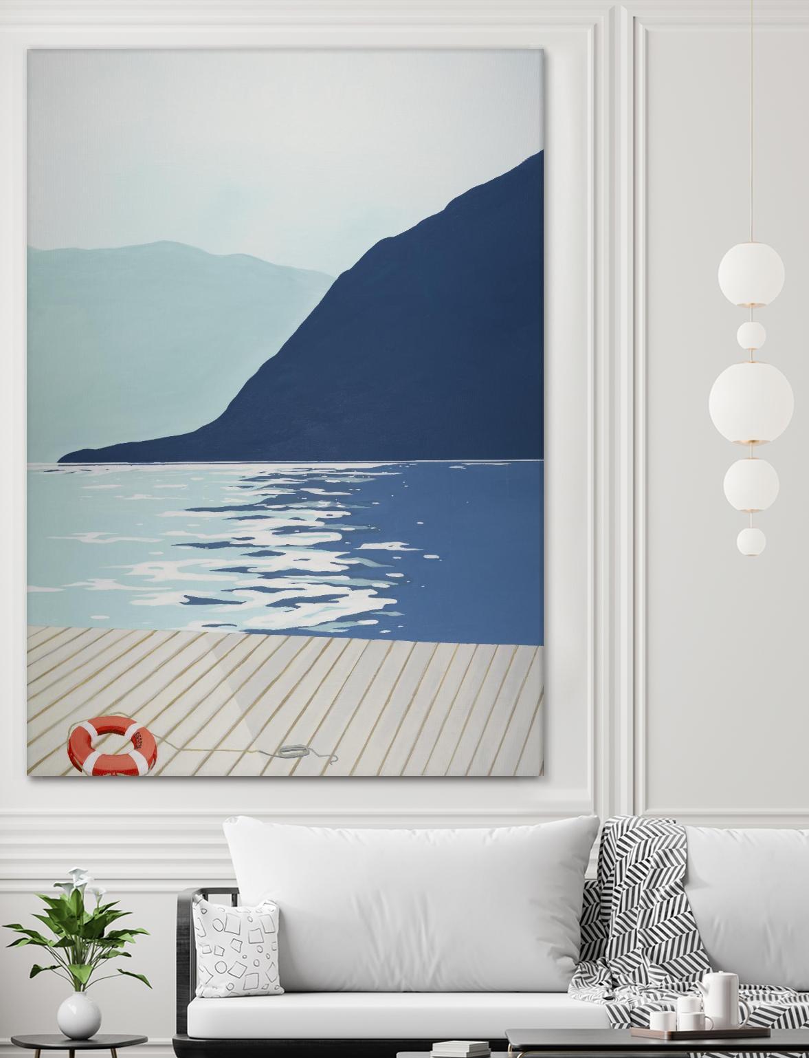 Quiet Blues 1 by Dimond, David Dimond on GIANT ART - blue nautical/seascapes water