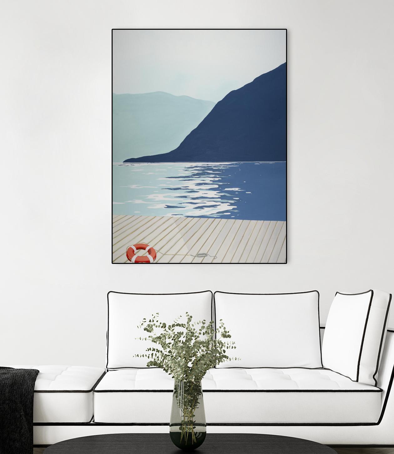 Quiet Blues 1 by Dimond, David Dimond on GIANT ART - blue nautical/seascapes water