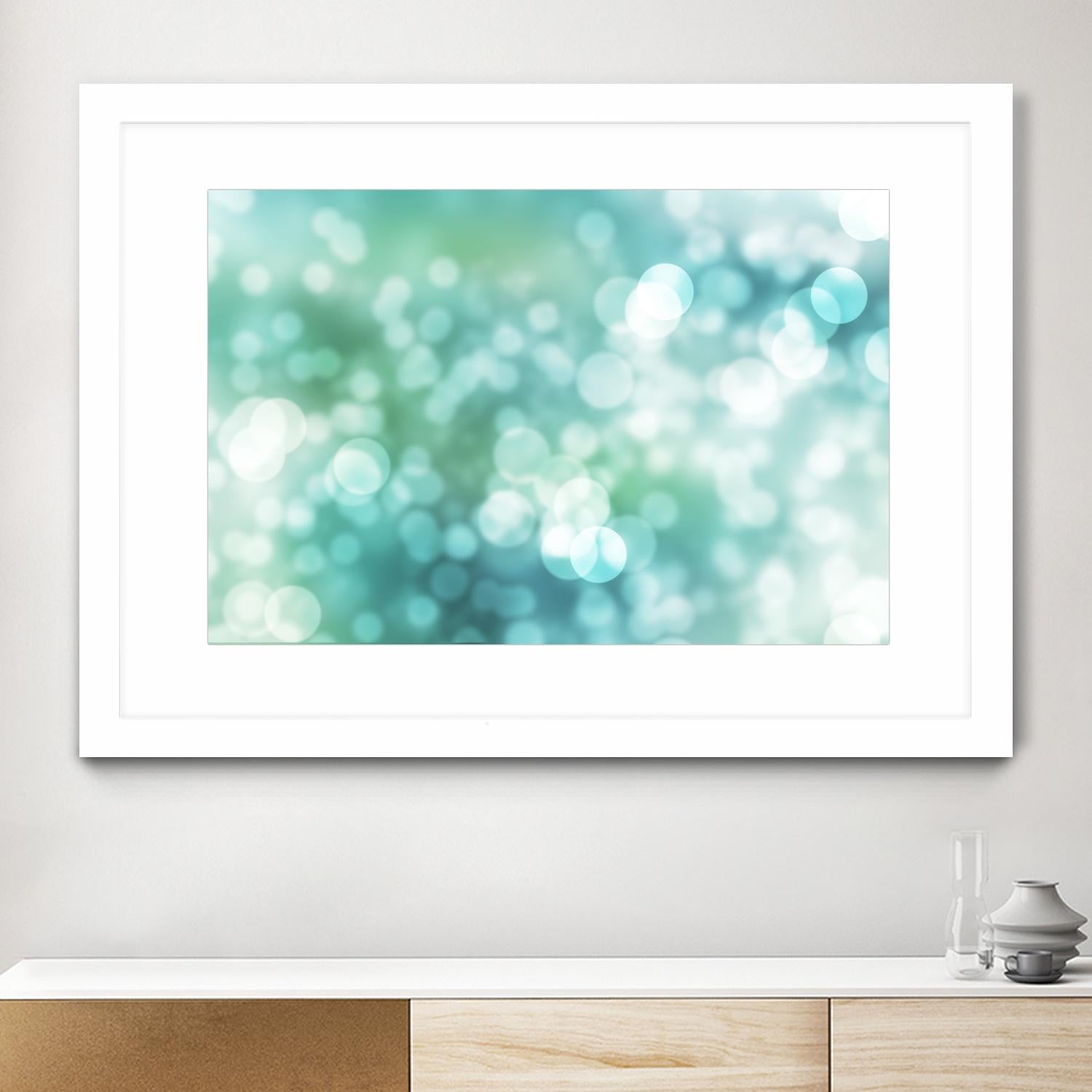 Dreamy Bokeh Seascape by THE Studio on GIANT ART - white abstract