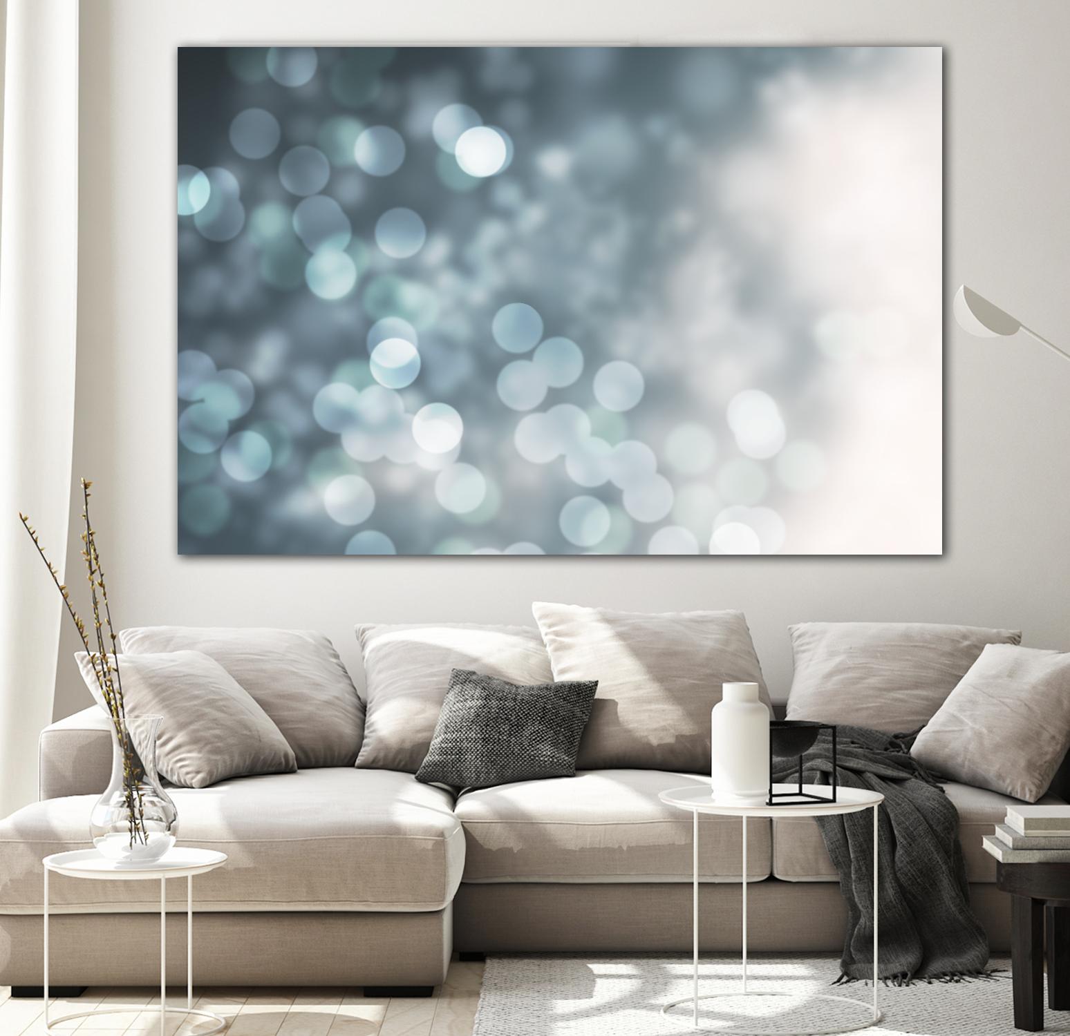 Dreamy Bokeh Midnight by THE Studio on GIANT ART - white abstract