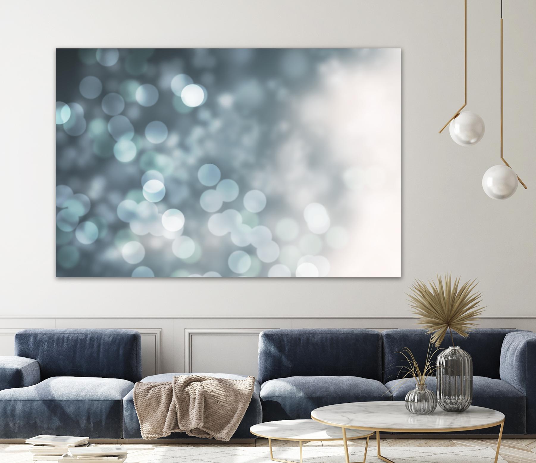 Dreamy Bokeh Midnight by THE Studio on GIANT ART - white abstract