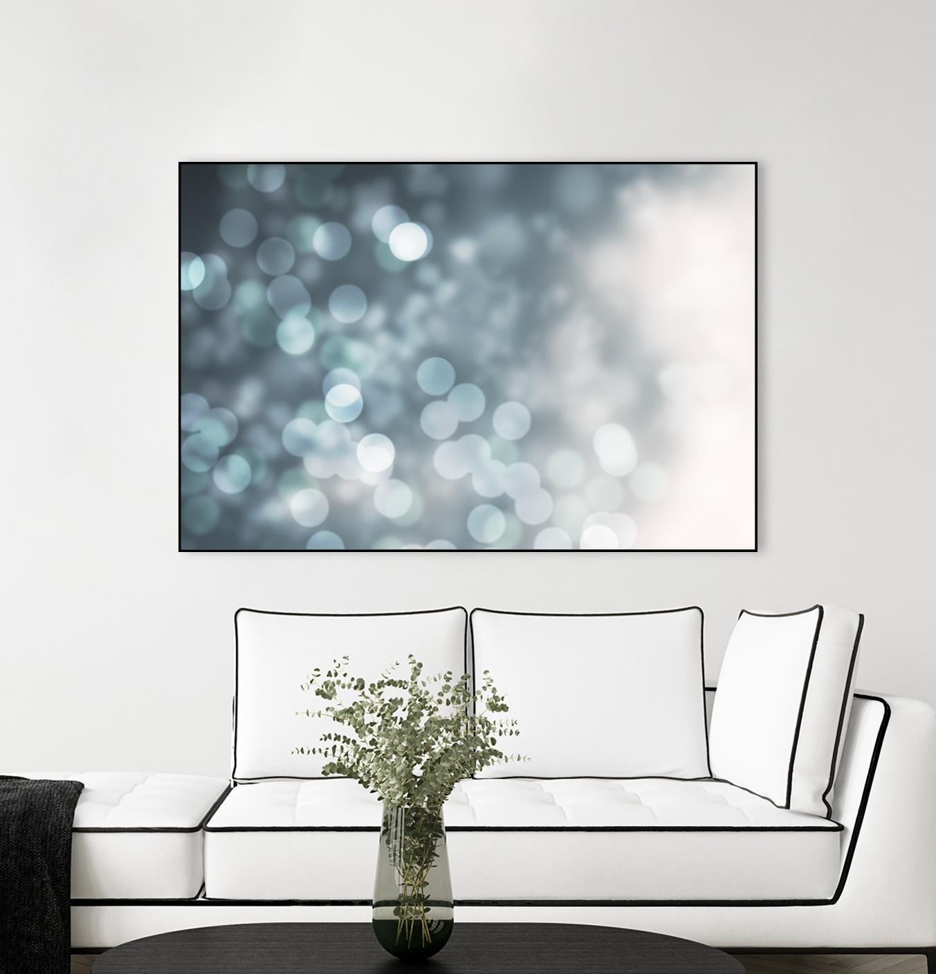 Dreamy Bokeh Midnight by THE Studio on GIANT ART - white abstract