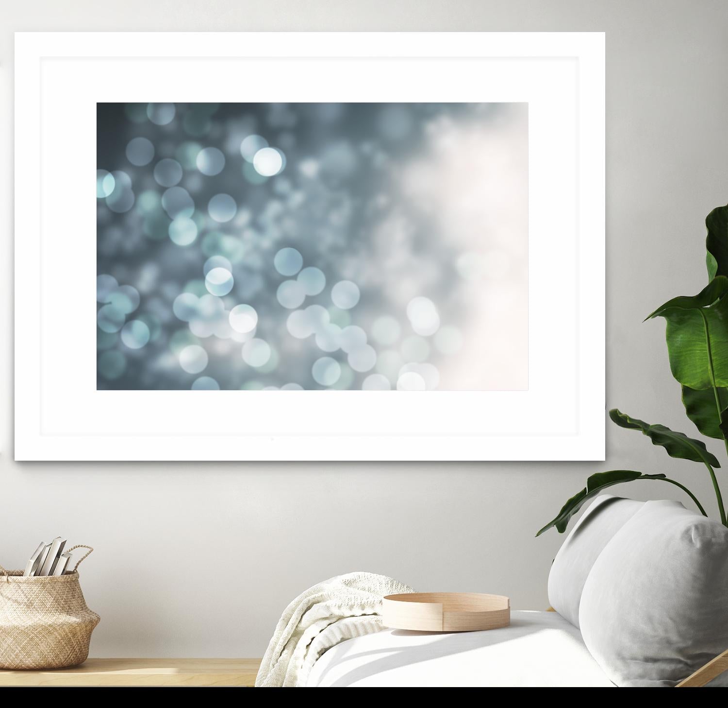 Dreamy Bokeh Midnight by THE Studio on GIANT ART - white abstract