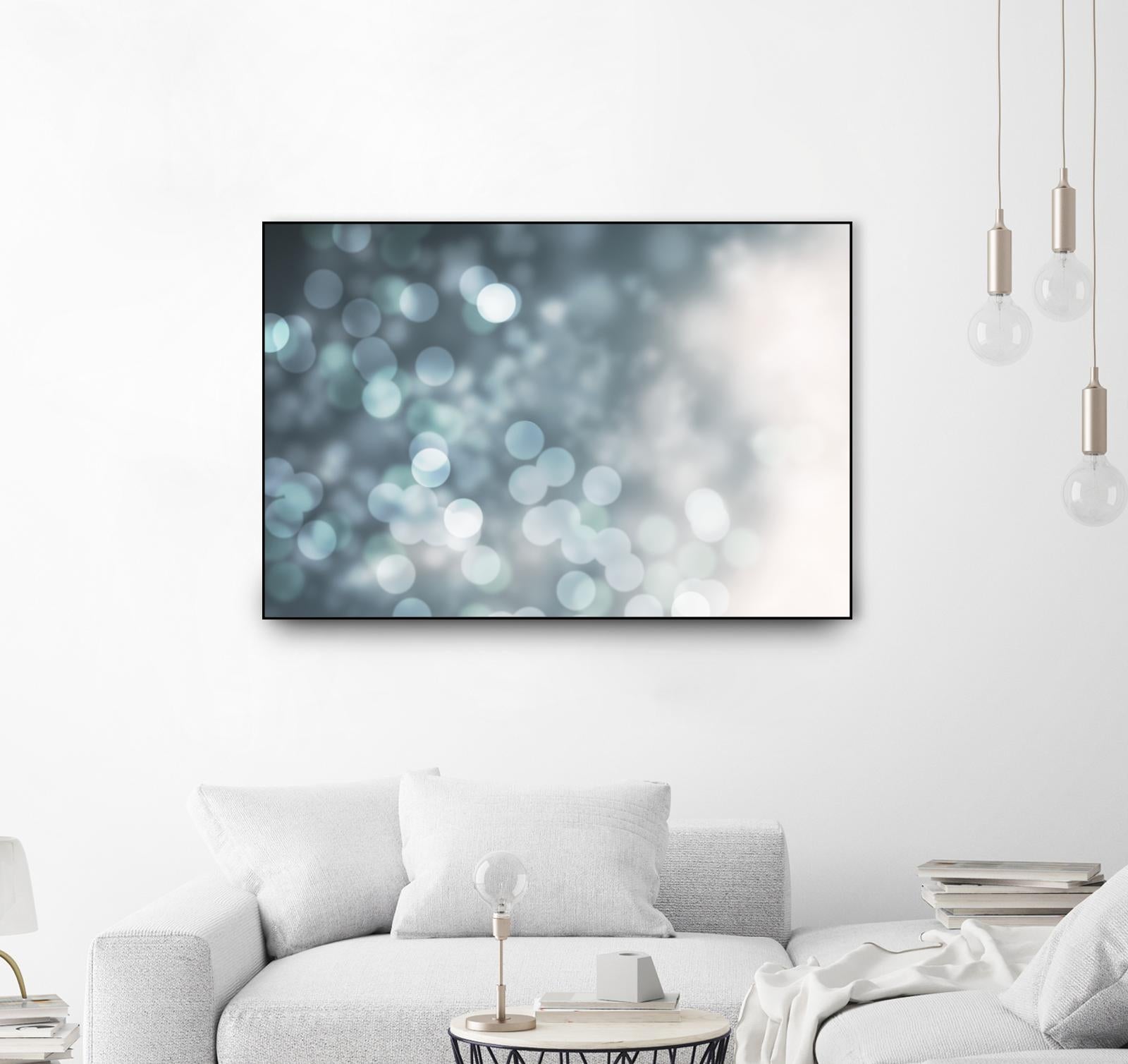 Dreamy Bokeh Midnight by THE Studio on GIANT ART - white abstract