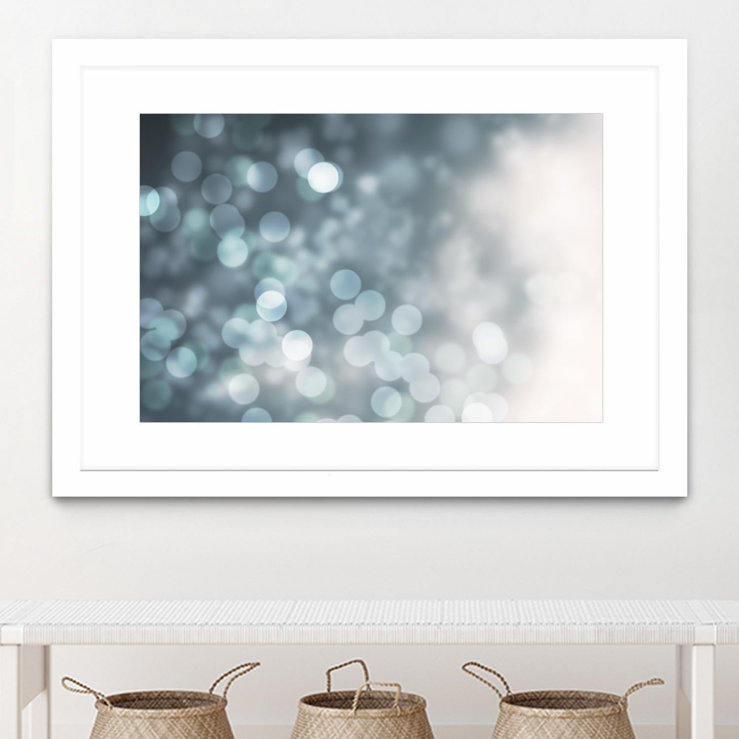 Dreamy Bokeh Midnight by THE Studio on GIANT ART - white abstract