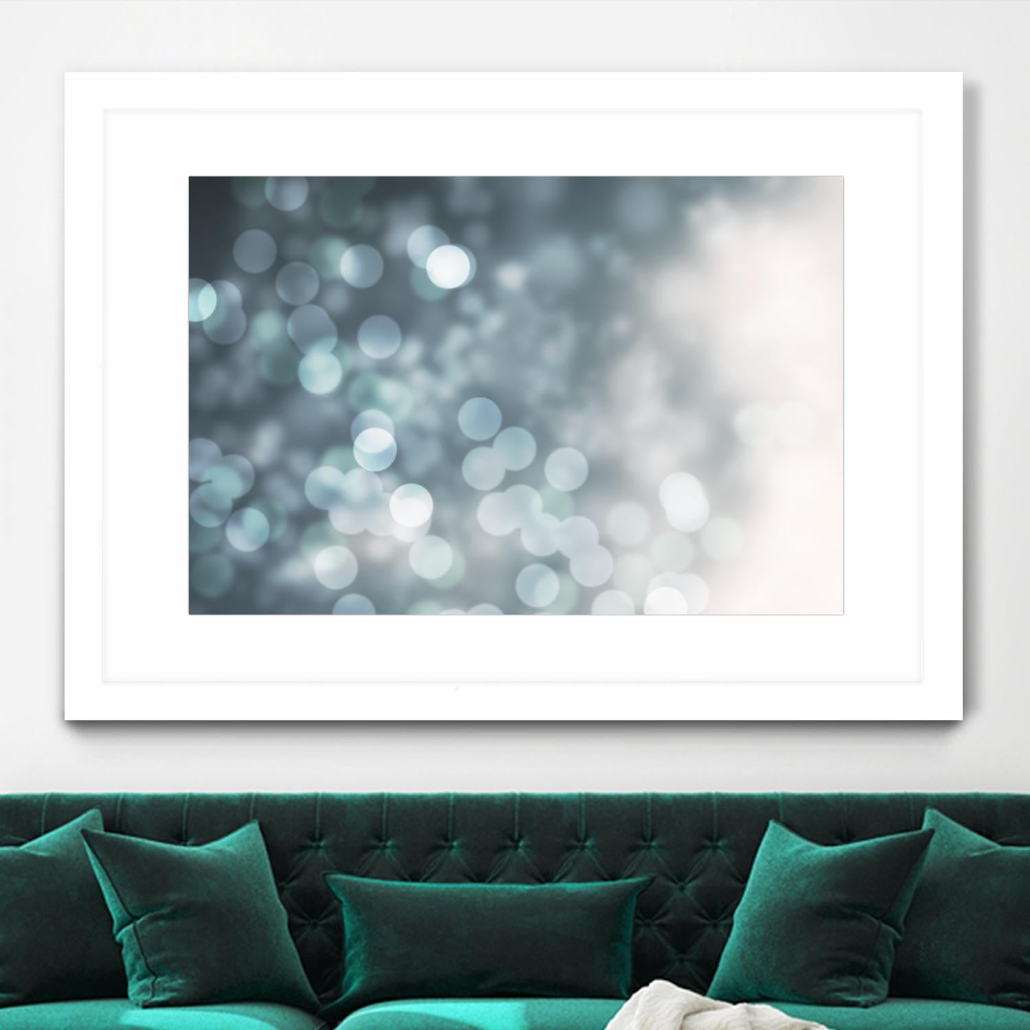 Dreamy Bokeh Midnight by THE Studio on GIANT ART - white abstract