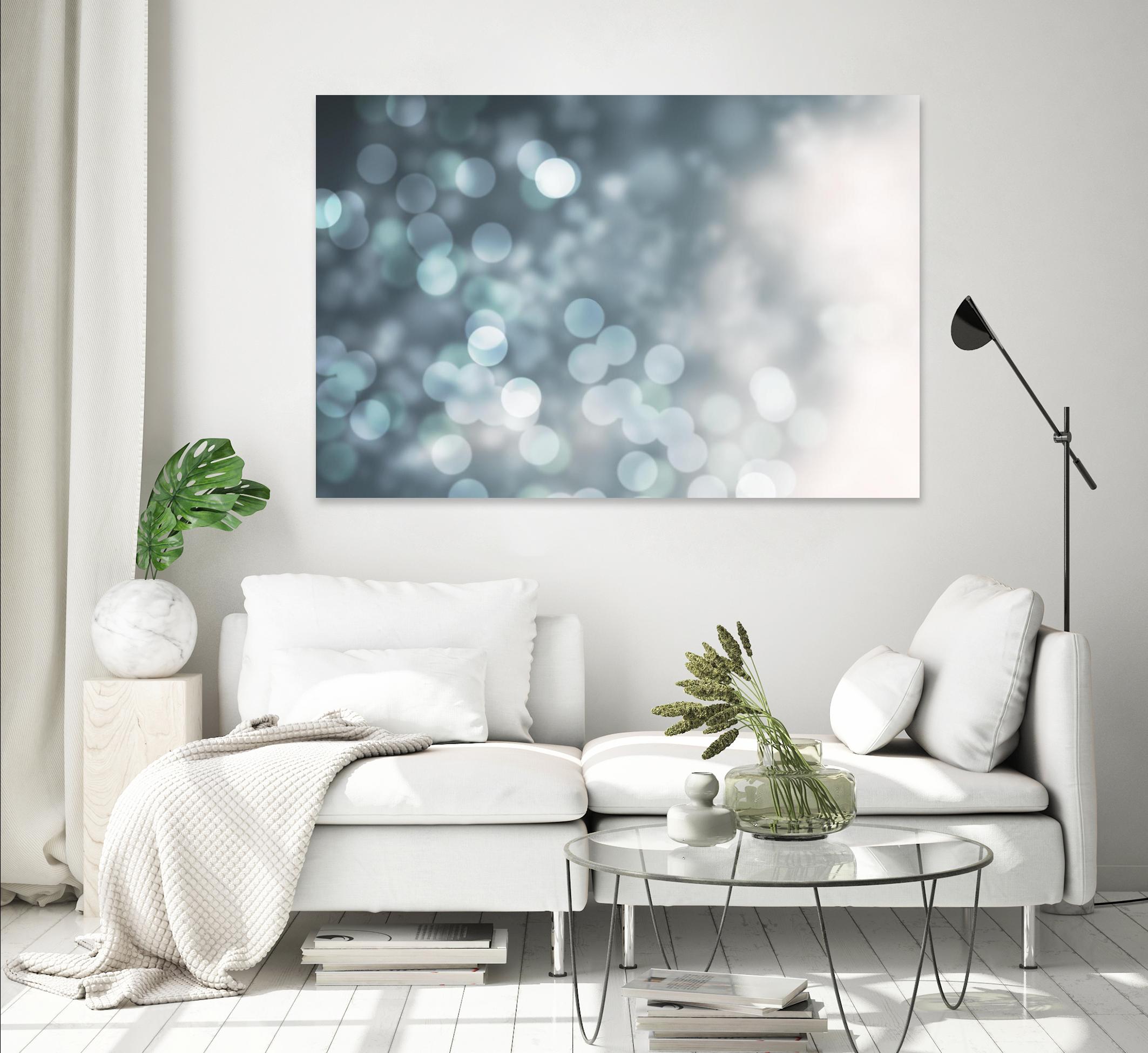 Dreamy Bokeh Midnight by THE Studio on GIANT ART - white abstract