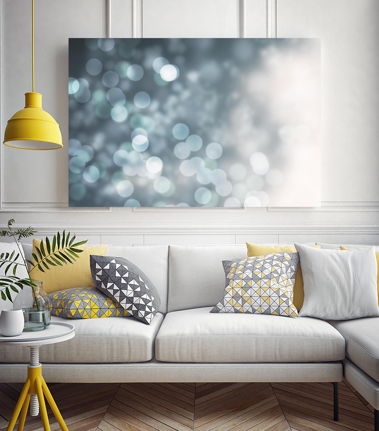 Dreamy Bokeh Midnight by THE Studio on GIANT ART - white abstract