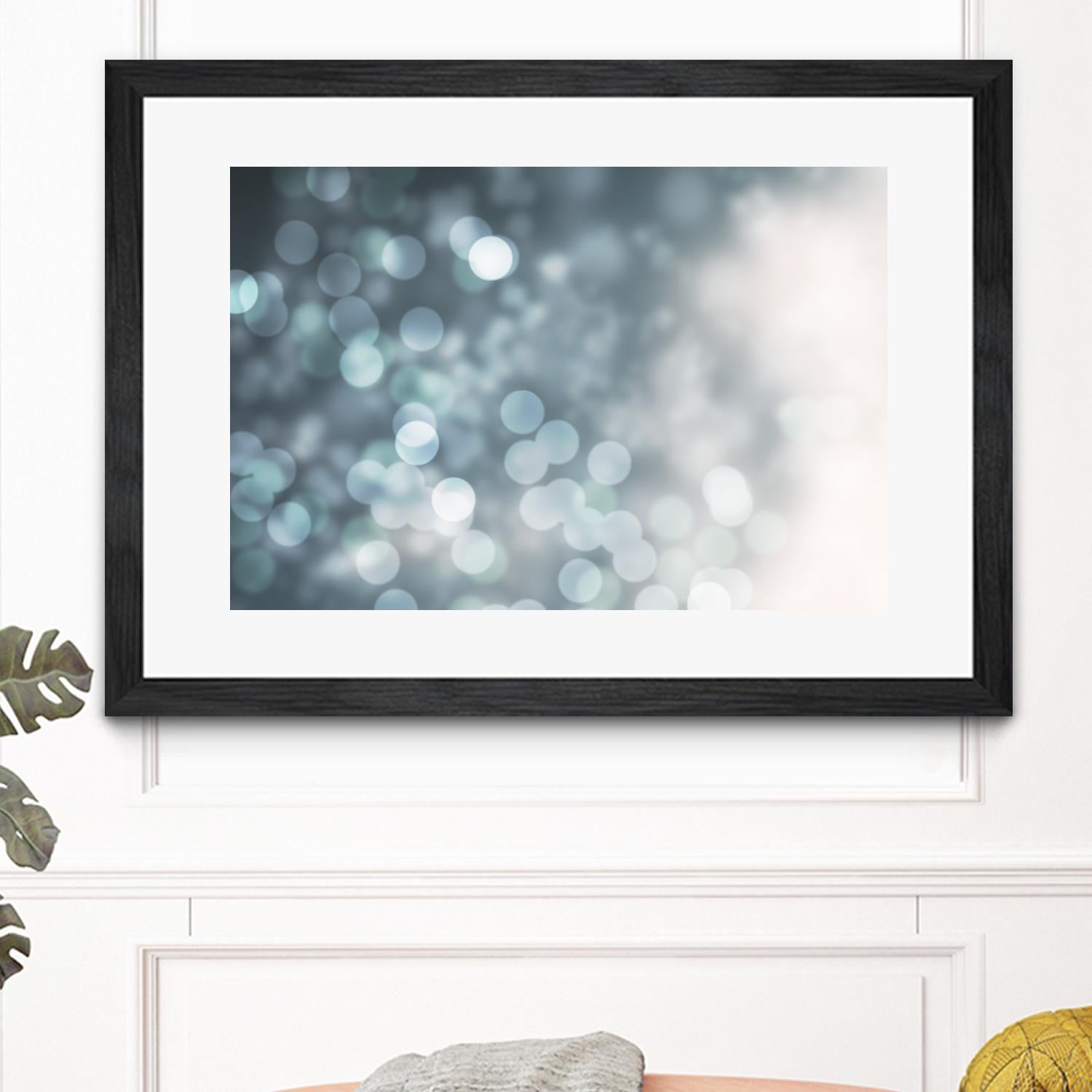 Dreamy Bokeh Midnight by THE Studio on GIANT ART - white abstract