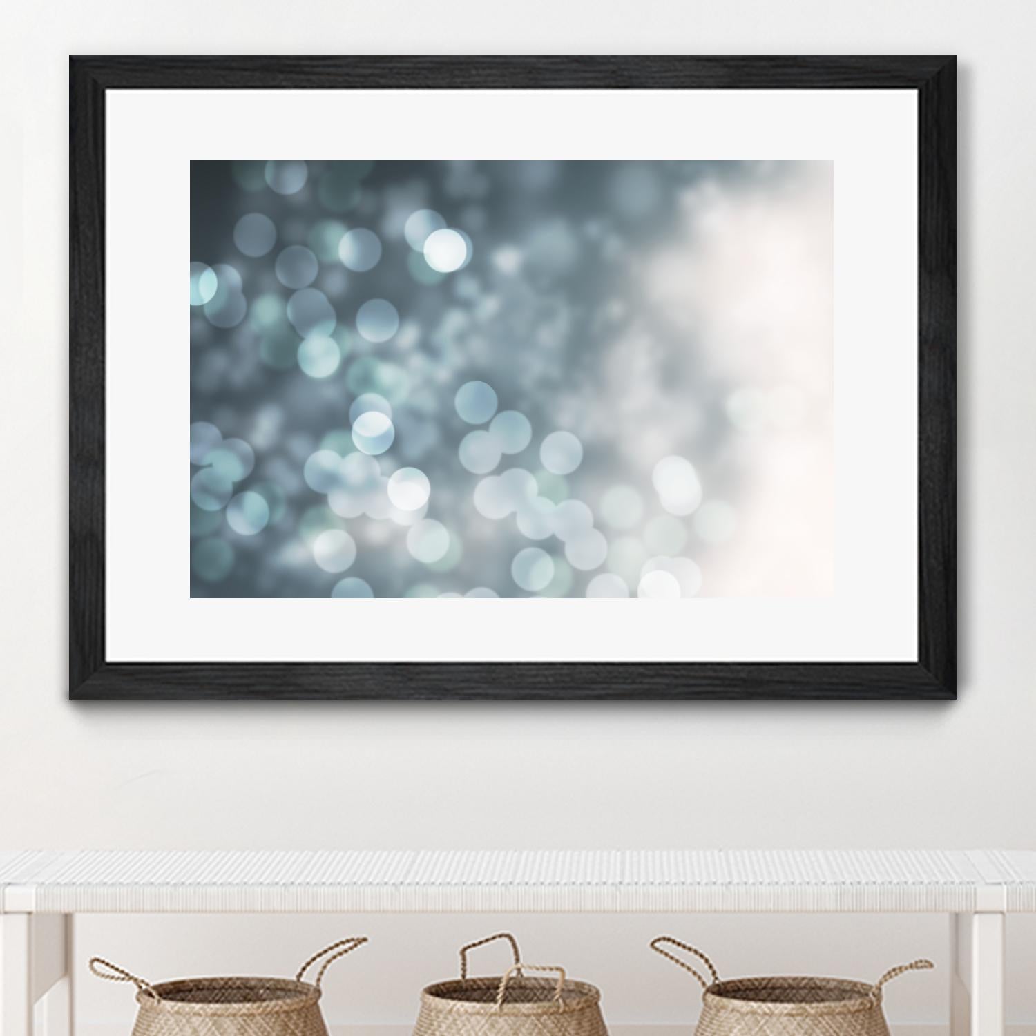 Dreamy Bokeh Midnight by THE Studio on GIANT ART - white abstract