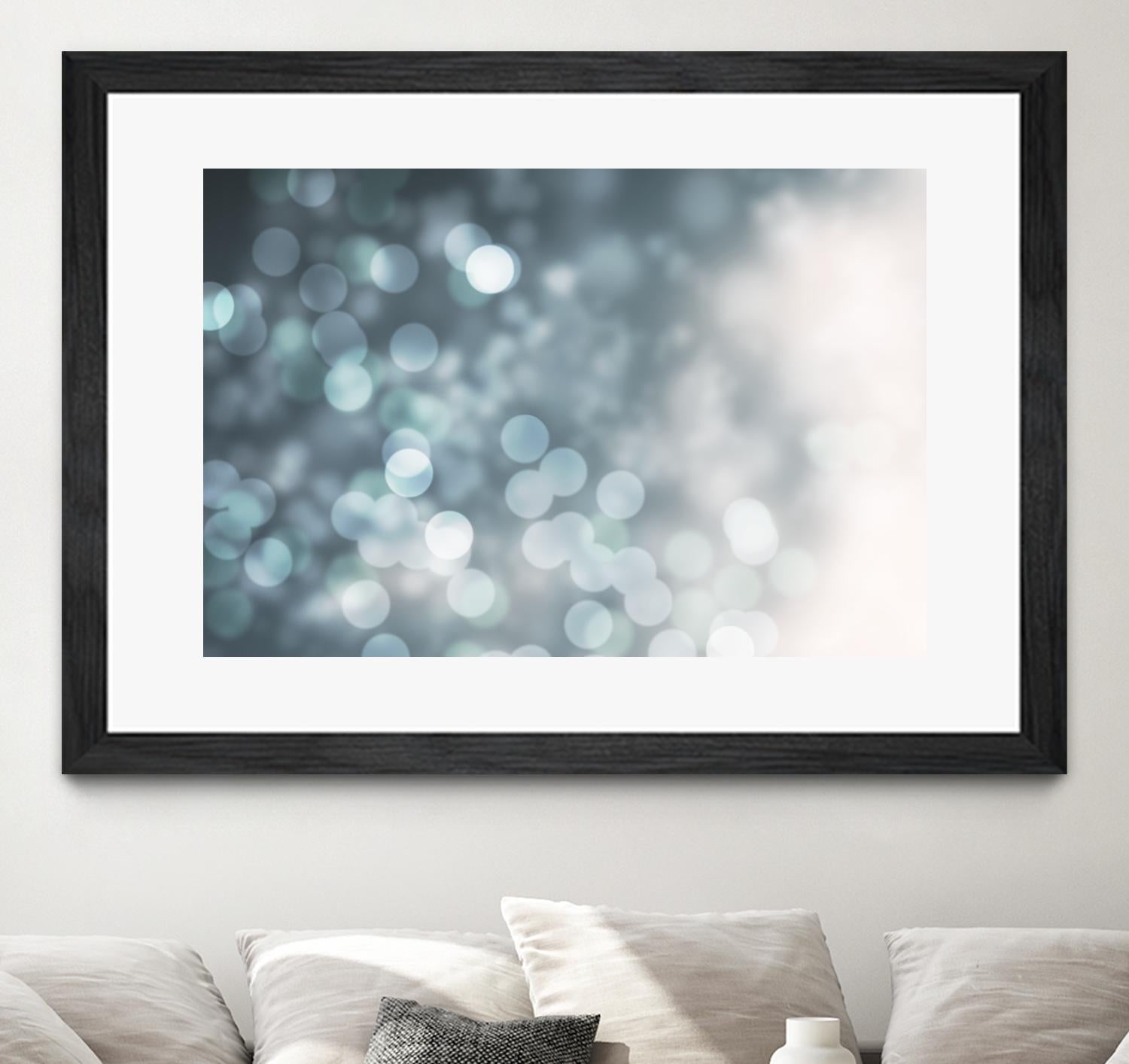 Dreamy Bokeh Midnight by THE Studio on GIANT ART - white abstract