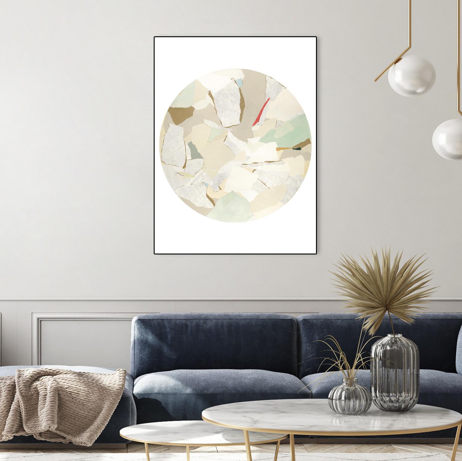 Radial Bliss 1 by KG Studio on GIANT ART - beige abstracts circle