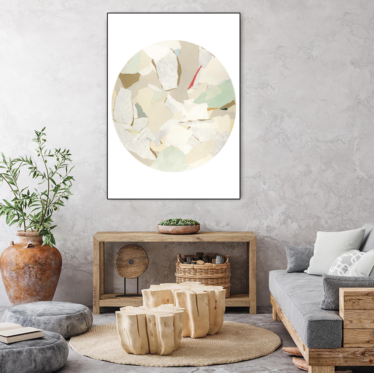 Radial Bliss 1 by KG Studio on GIANT ART - beige abstracts circle