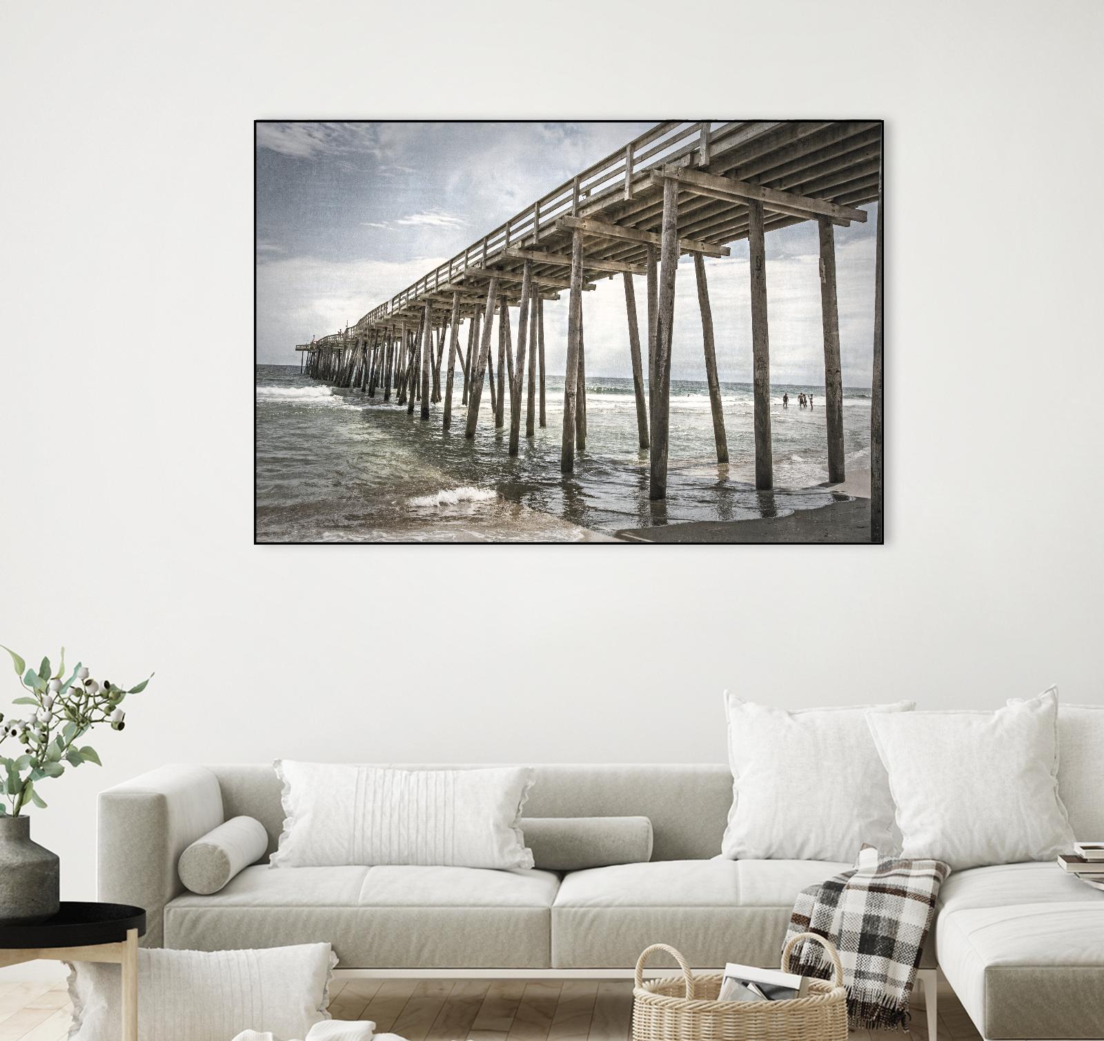 Old Wooden Pier by Lillis Werder on GIANT ART - brown sea scene