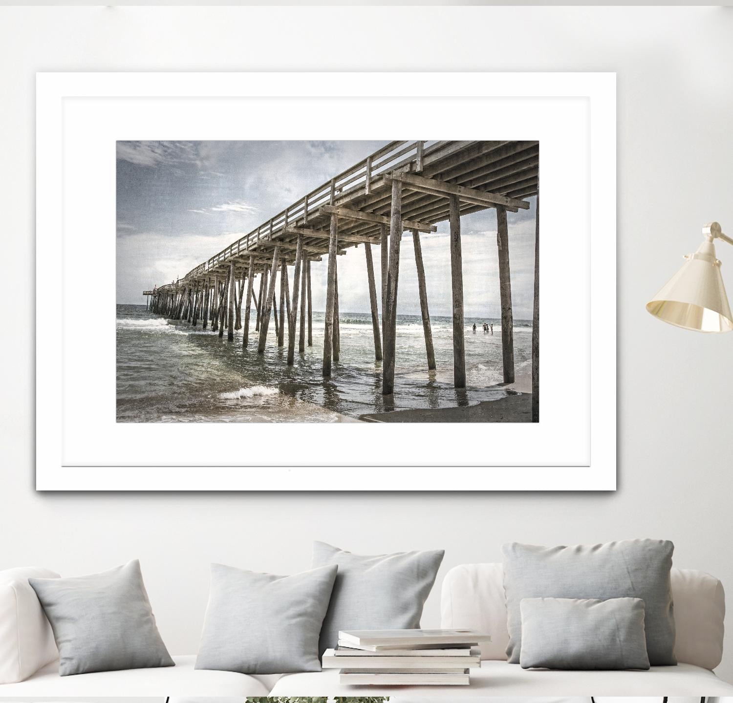 Old Wooden Pier by Lillis Werder on GIANT ART - brown costal