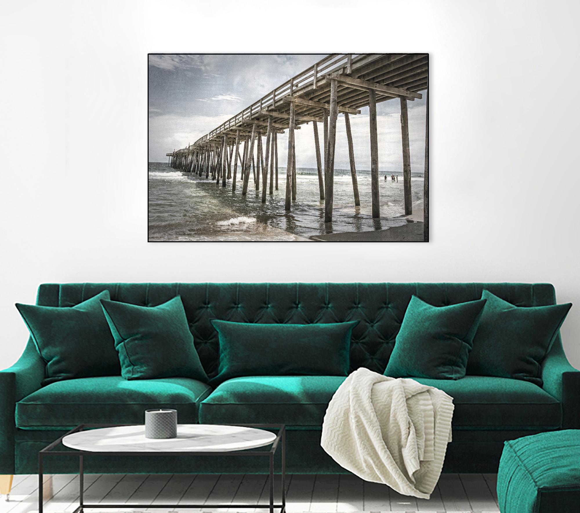 Old Wooden Pier by Lillis Werder on GIANT ART - brown sea scene