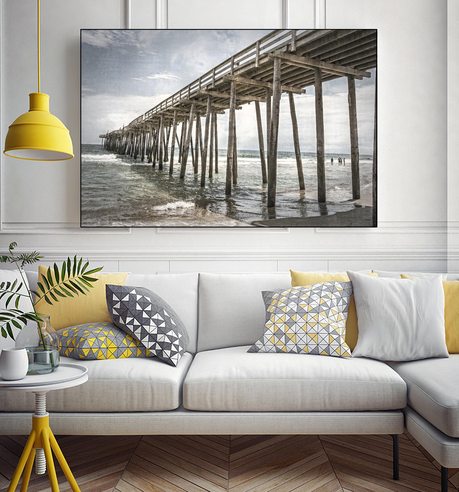 Old Wooden Pier by Lillis Werder on GIANT ART - brown sea scene
