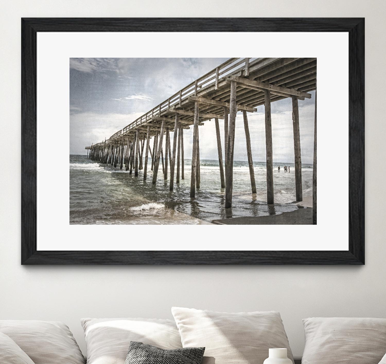 Old Wooden Pier by Lillis Werder on GIANT ART - brown costal