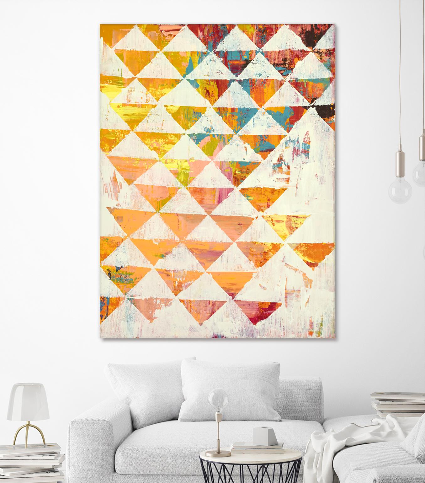 Triangular Configurations 1 by Akiko Hiromoto on GIANT ART - red abstract