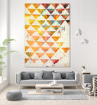 Triangular Configurations 1 by Akiko Hiromoto on GIANT ART - red abstract