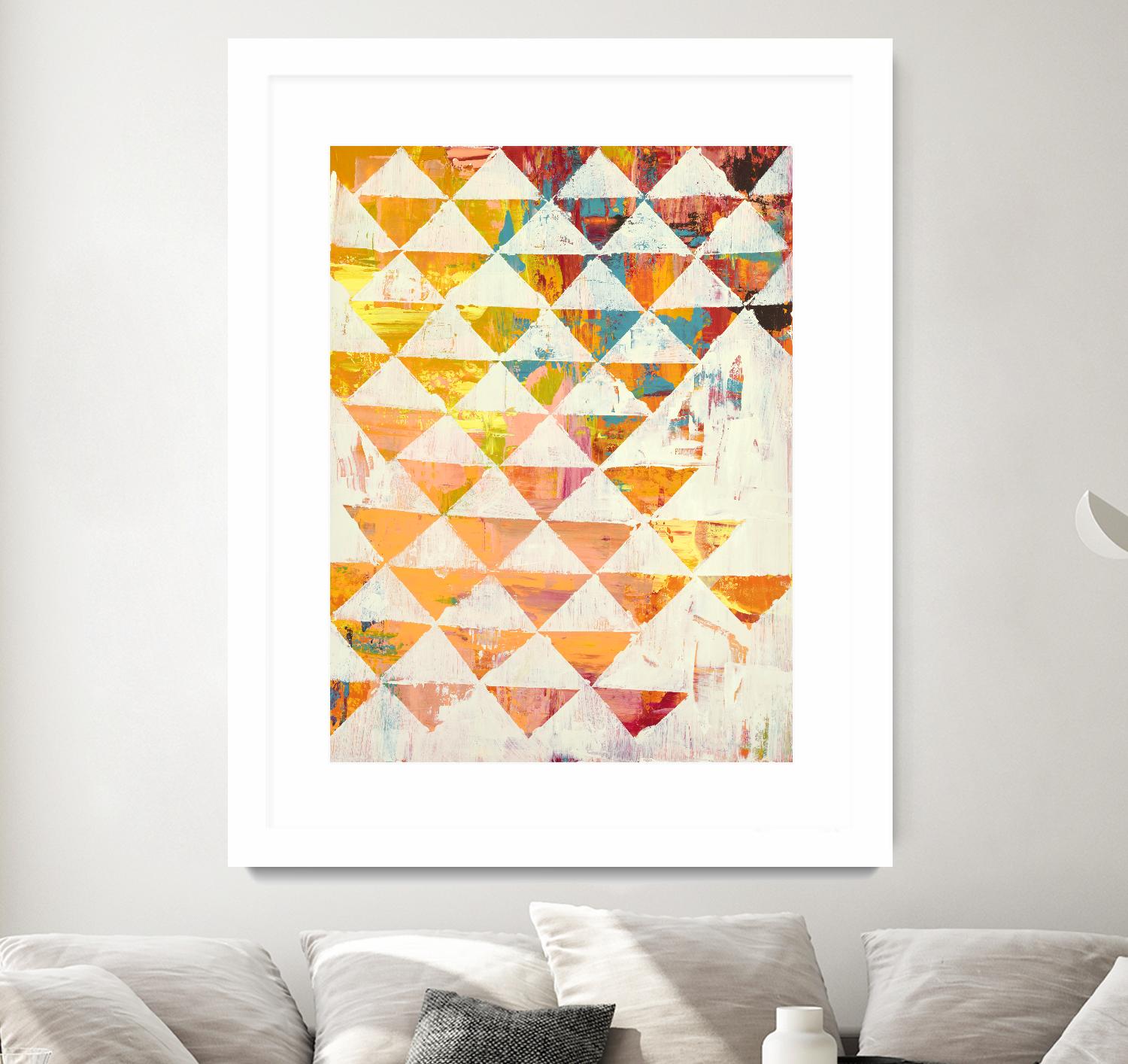 Triangular Configurations 1 by Akiko Hiromoto on GIANT ART - beige patterns