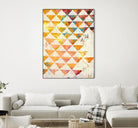 Triangular Configurations 1 by Akiko Hiromoto on GIANT ART - red abstract