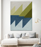 New Linen Geometrics D by GI ArtLab on GIANT ART - blue abstract