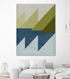 New Linen Geometrics D by GI ArtLab on GIANT ART - blue abstract